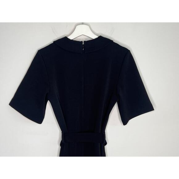 COS Short Sleeve V-Neck Belted Wrap-Effect Playsuit Black Women's Size S NWT - Picture 9 of 10